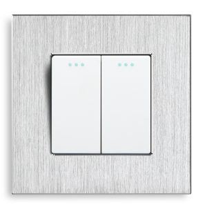 Siment Frame Switch 2Gnang aluminium