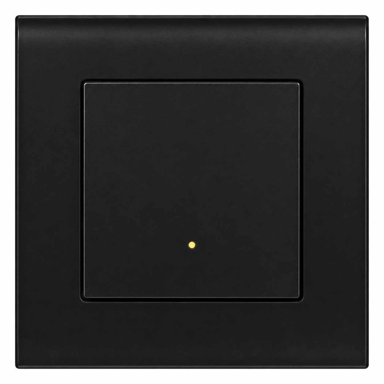 Siment Click 1-Gang Zigbee Push-Button Switch, Black, 1-gang physical push-button switch, product view