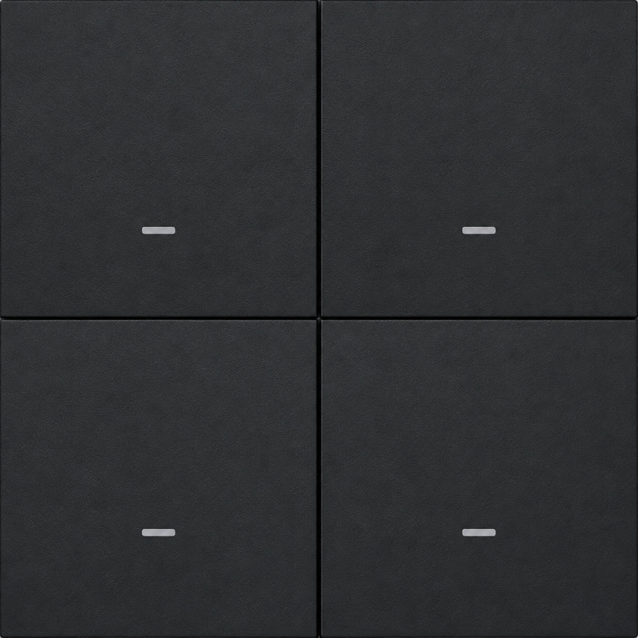 Siment Piano 4-Gang Zigbee Push-Button Switch, Black, PC button-Zigbee 4gang with neutral line, product view