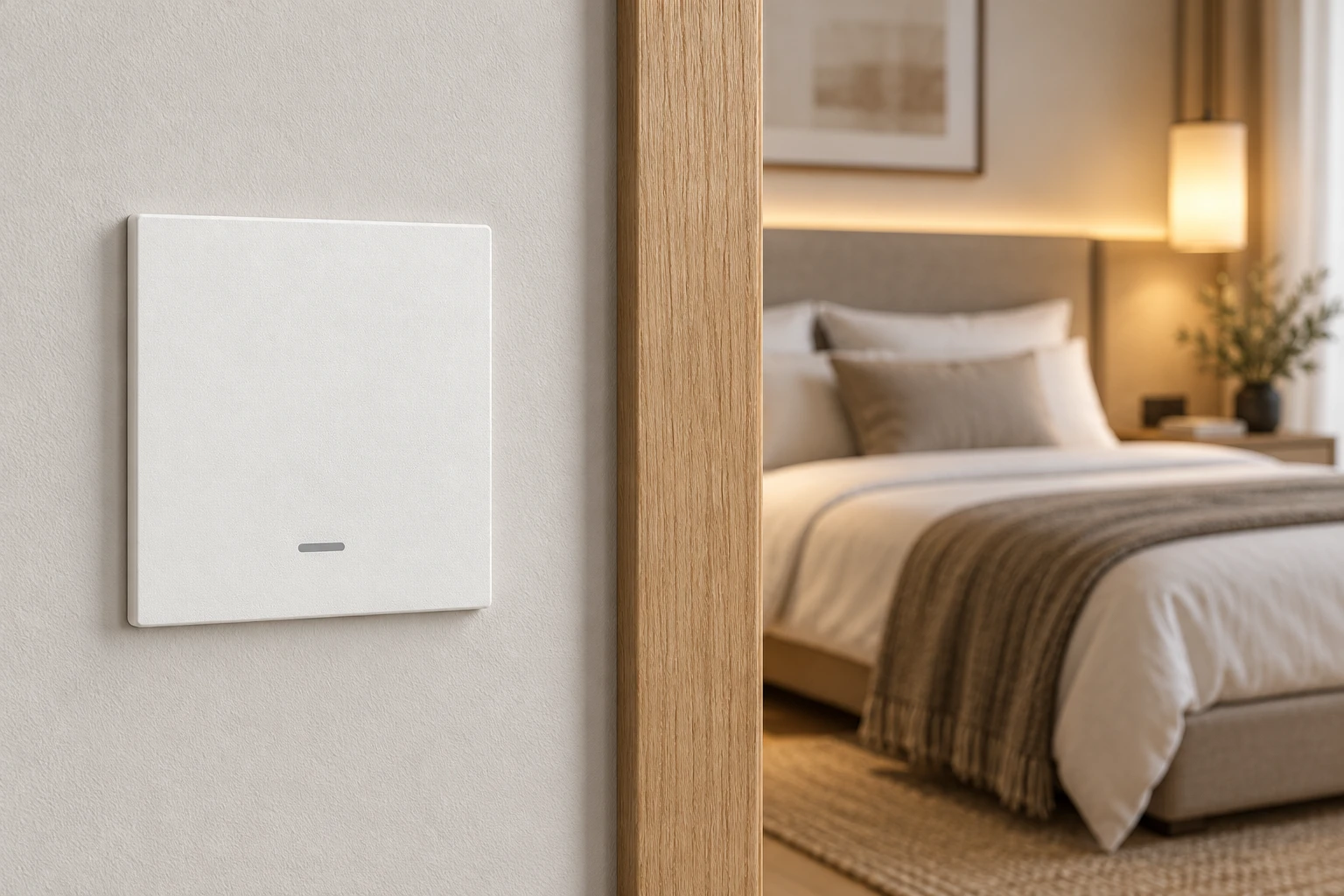 Siment Piano 1-Gang Zigbee Push-Button Switch — White