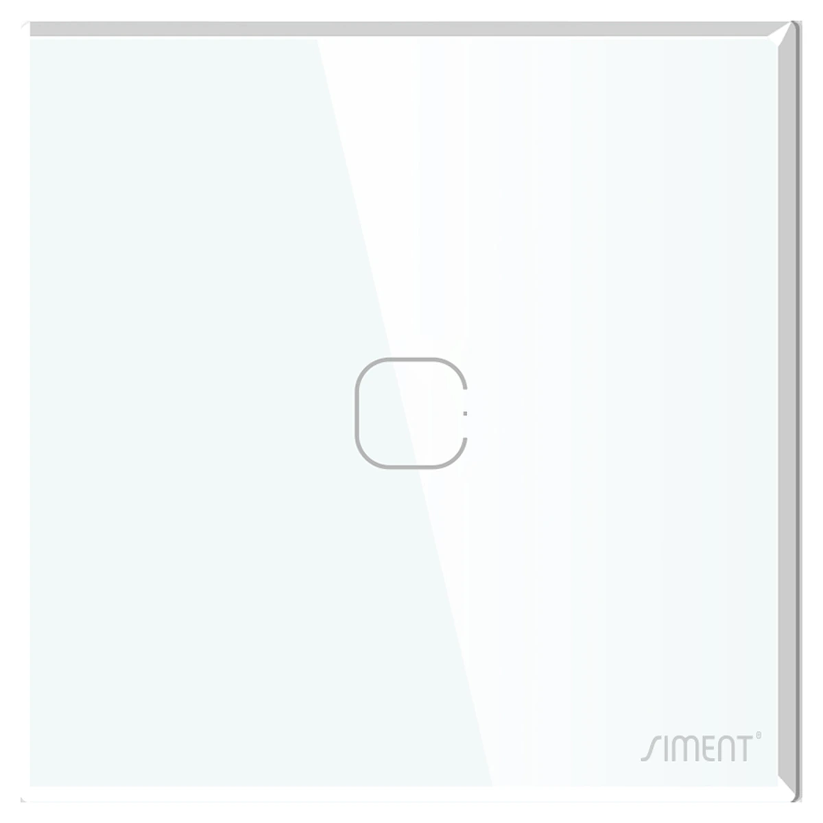 Siment TouchLight 1G Full Glass Front Panel V2, White, product view