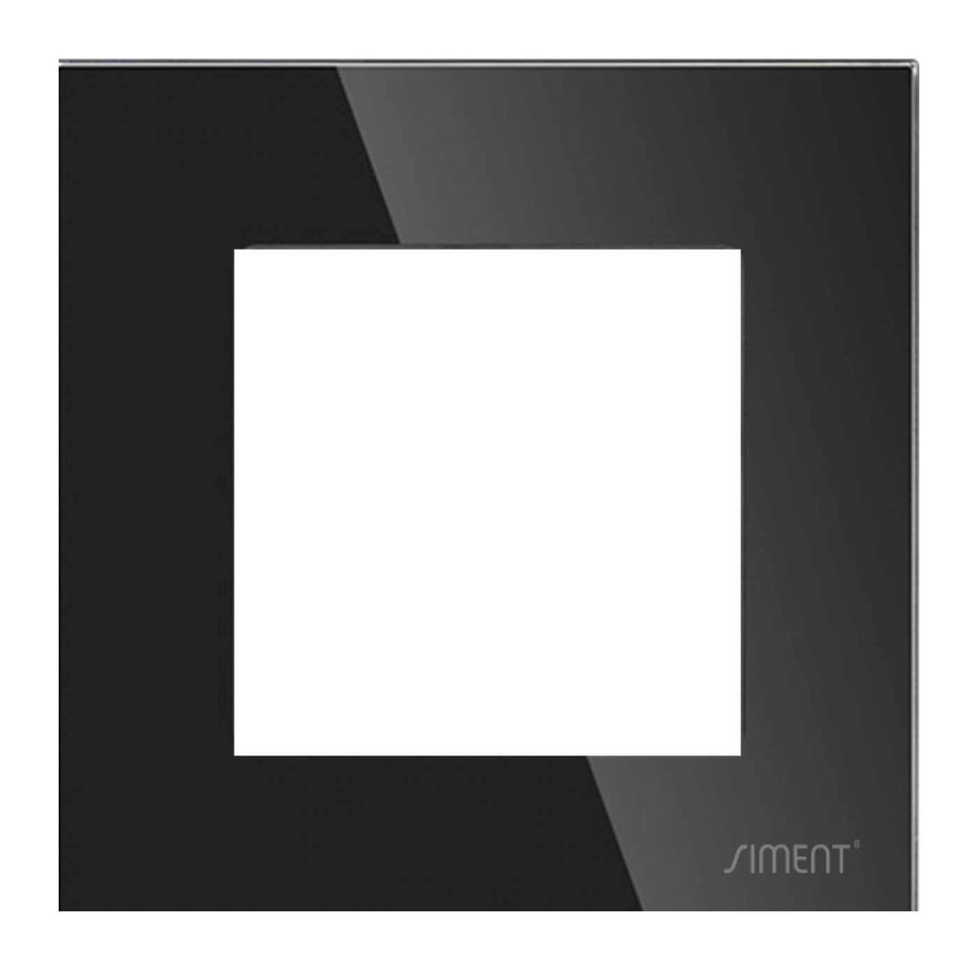 Siment TouchLight 1P Glass Frame V2, Black, product view