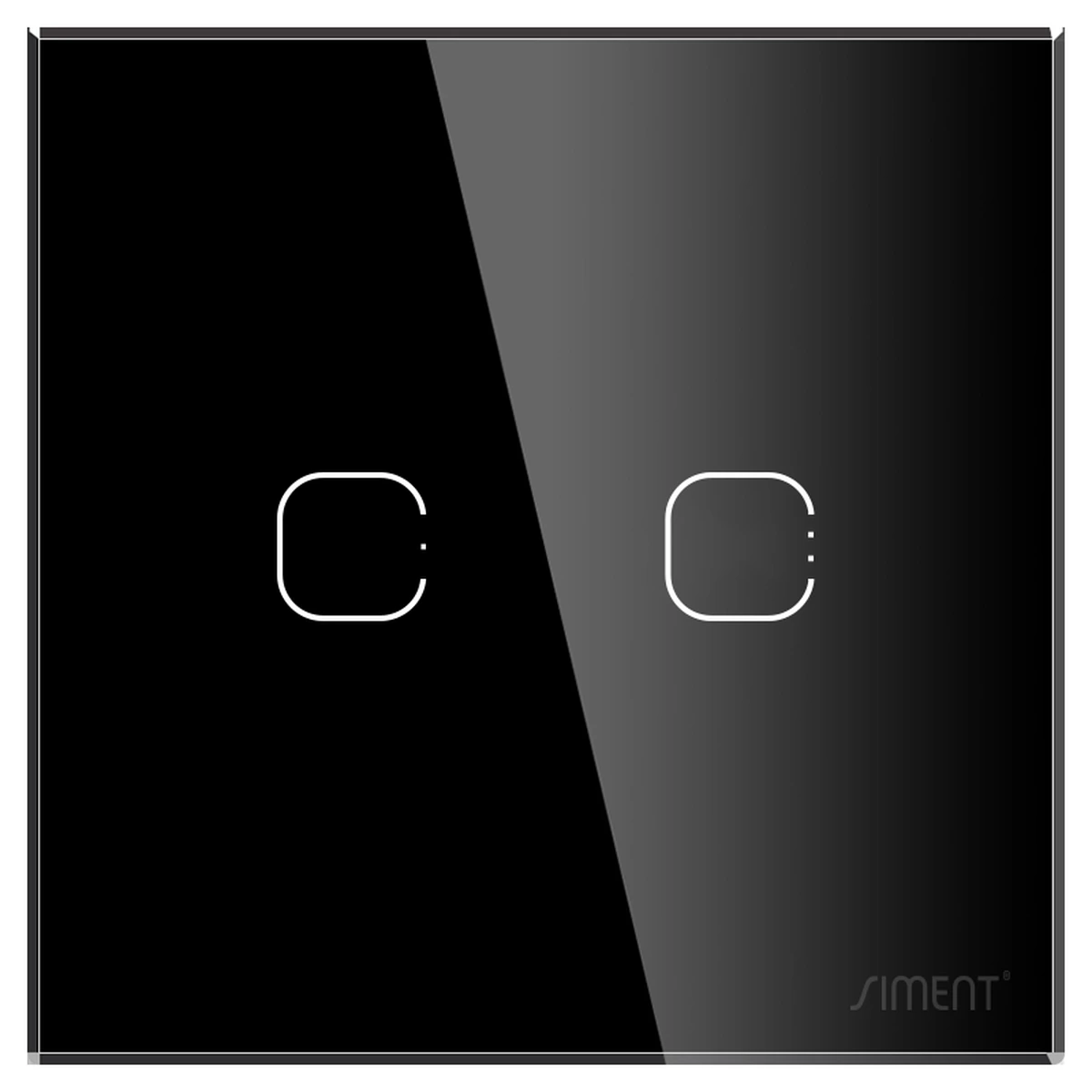 Siment TouchLight 2G Full Glass Front Panel V2, Black, product view