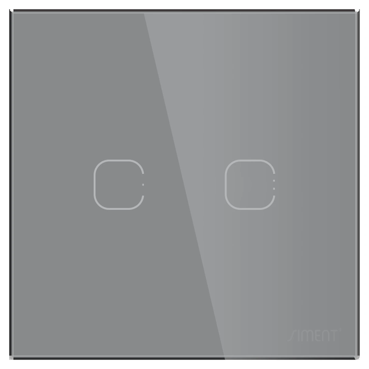 Siment TouchLight 2G Full Glass Front Panel V2, Grey, product view