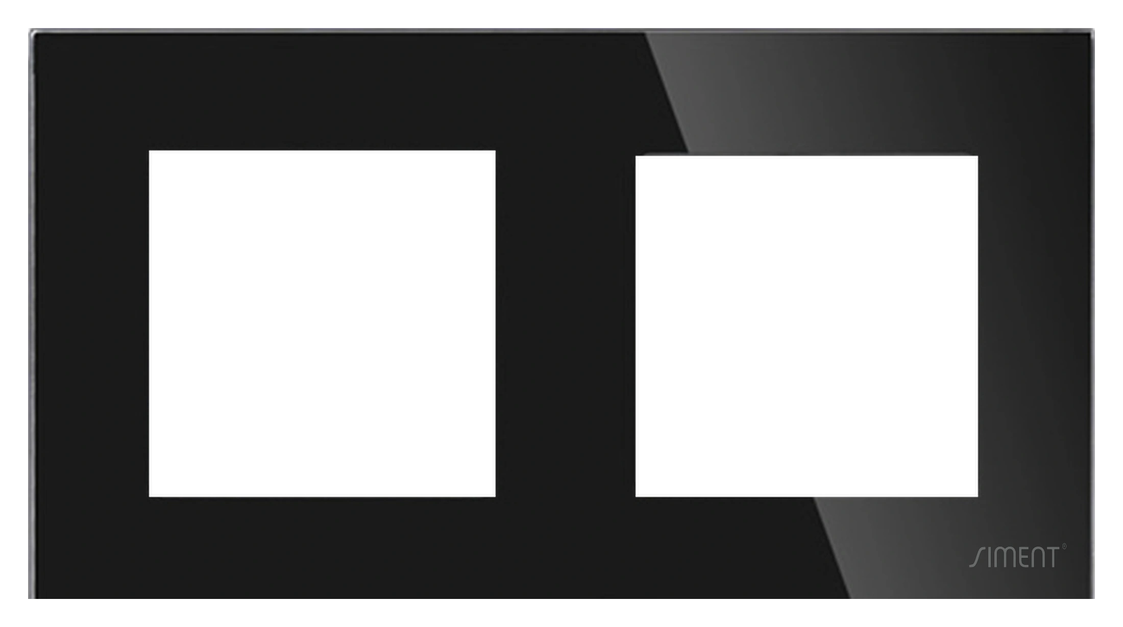 Siment TouchLight 2P Glass Frame V2, Black, product view
