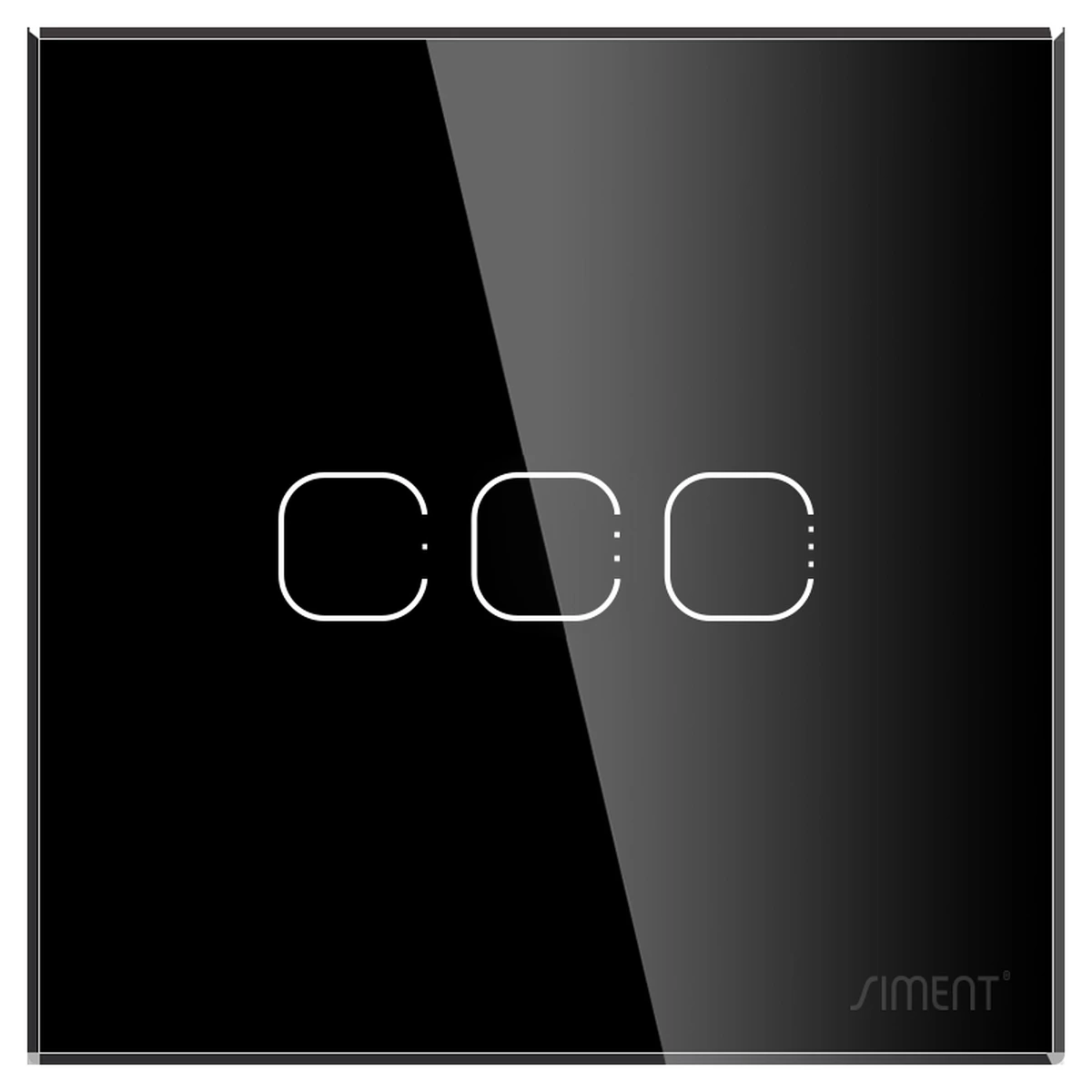 Siment TouchLight 3G Full Glass Front Panel V2, Black, product view