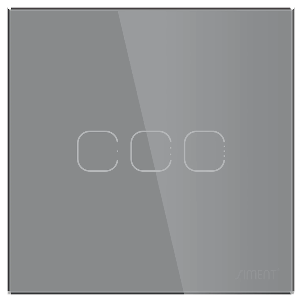 Siment TouchLight 3G Full Glass Front Panel V2, Grey, product view