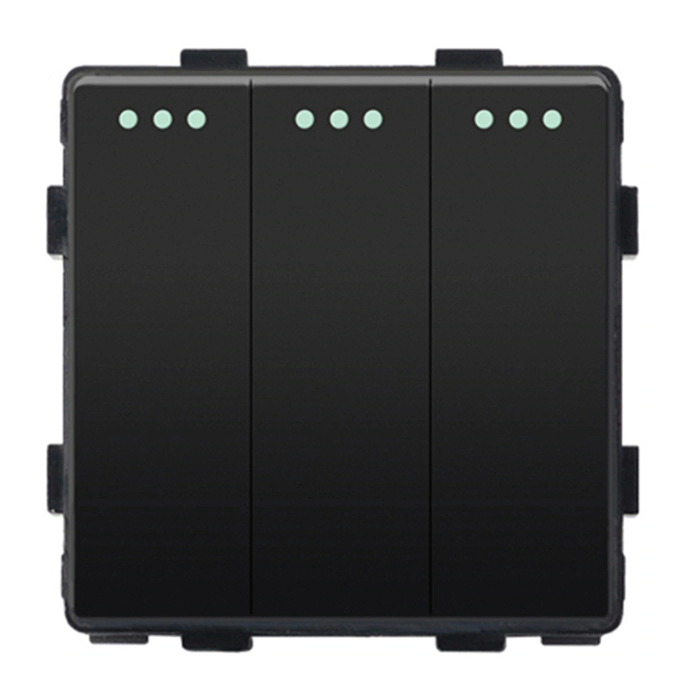 Siment TouchLight 3G2W Mechanical Switch Module, Black, product view