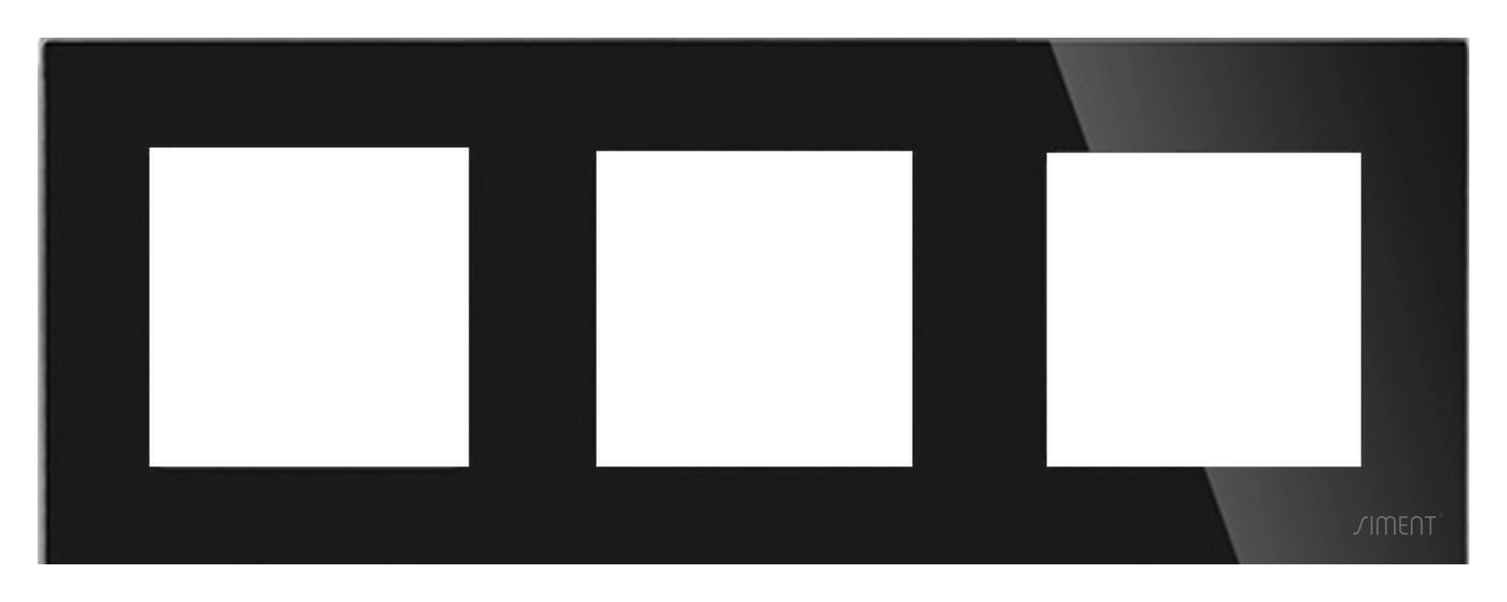 Siment TouchLight 3P Glass Frame V2, Black, product view