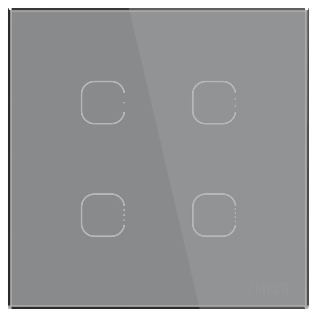 Siment TouchLight 4G Full Glass Front Panel V2, Grey, product view