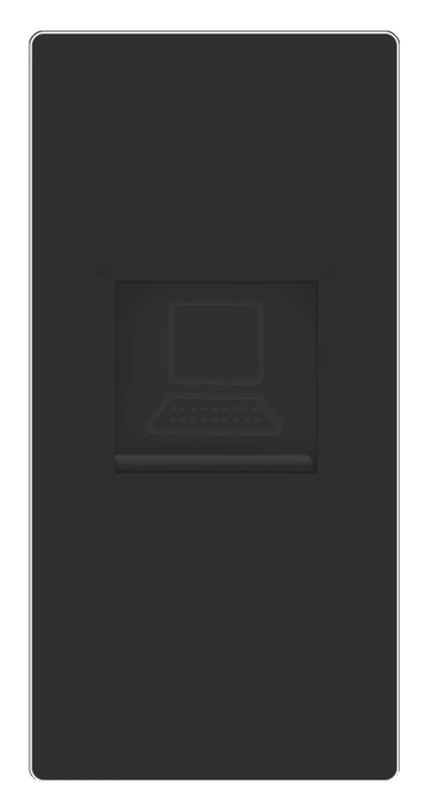 Siment TouchLight CAT6 Mechanical Module 1/2, Black, 1/2 CAT6, product view