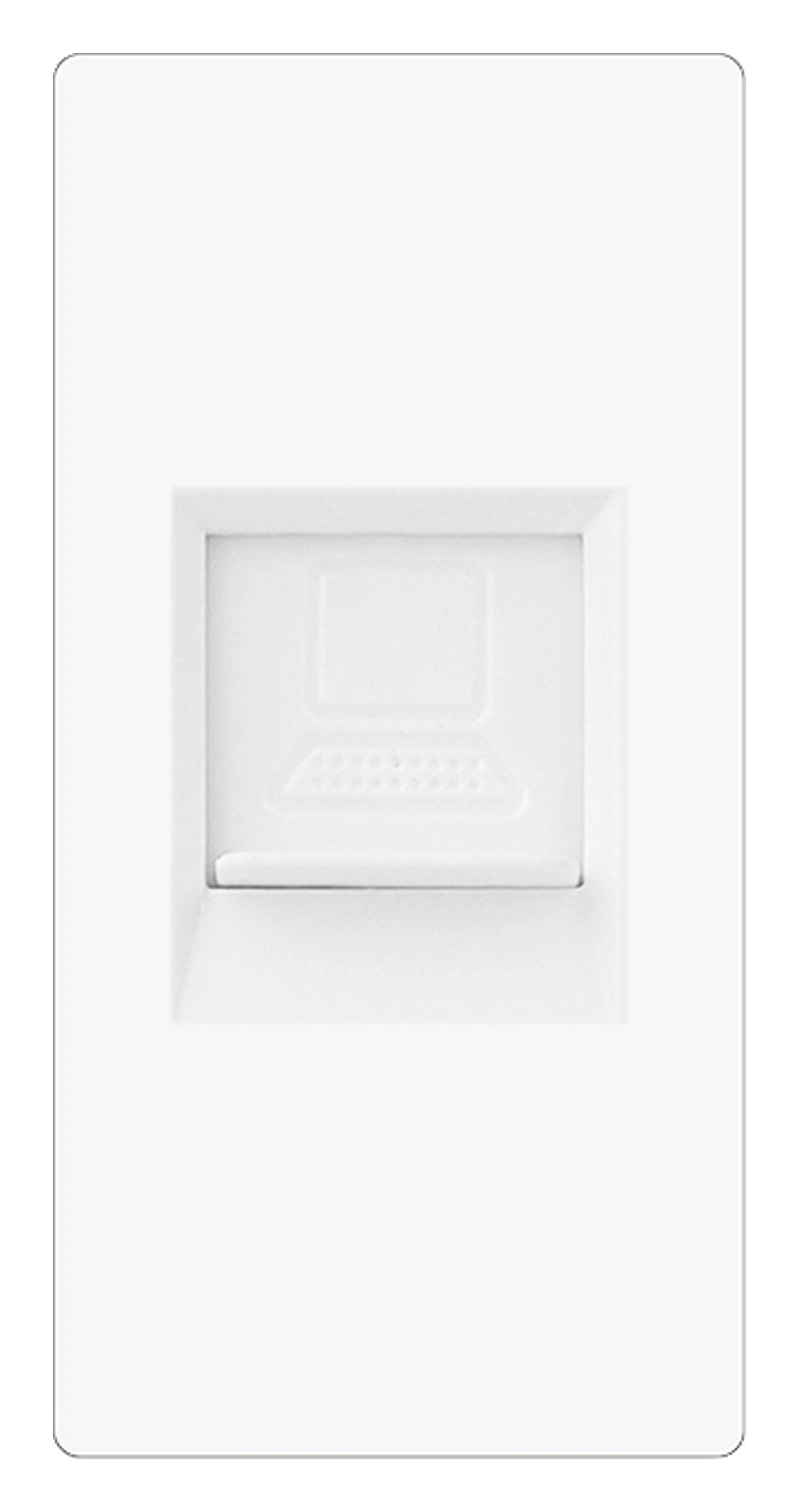 Siment TouchLight CAT6 Mechanical Module 1/2, White, 1/2 CAT6, product view
