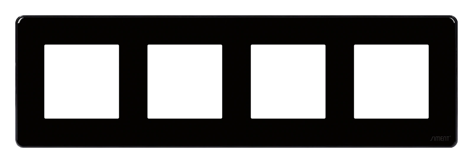 Siment TouchLight Curve 4P Glass Frame, Black, product view