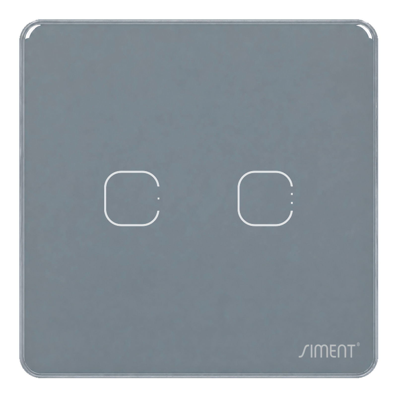 Siment TouchLight Curved 2G Zigbee Touch Switch, Grey, 2G · Curved glass, product view