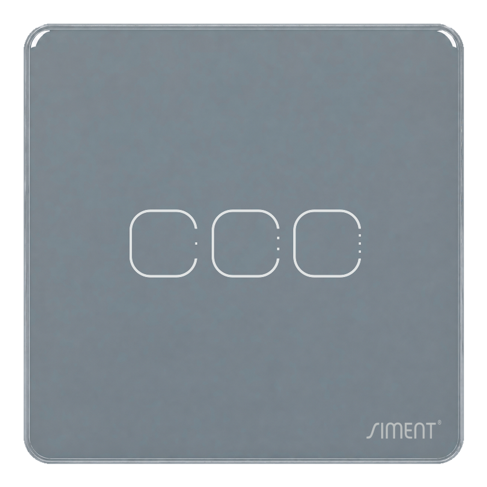Siment TouchLight Curved 3G Zigbee Touch Switch, Grey, 3G · Curved glass, product view