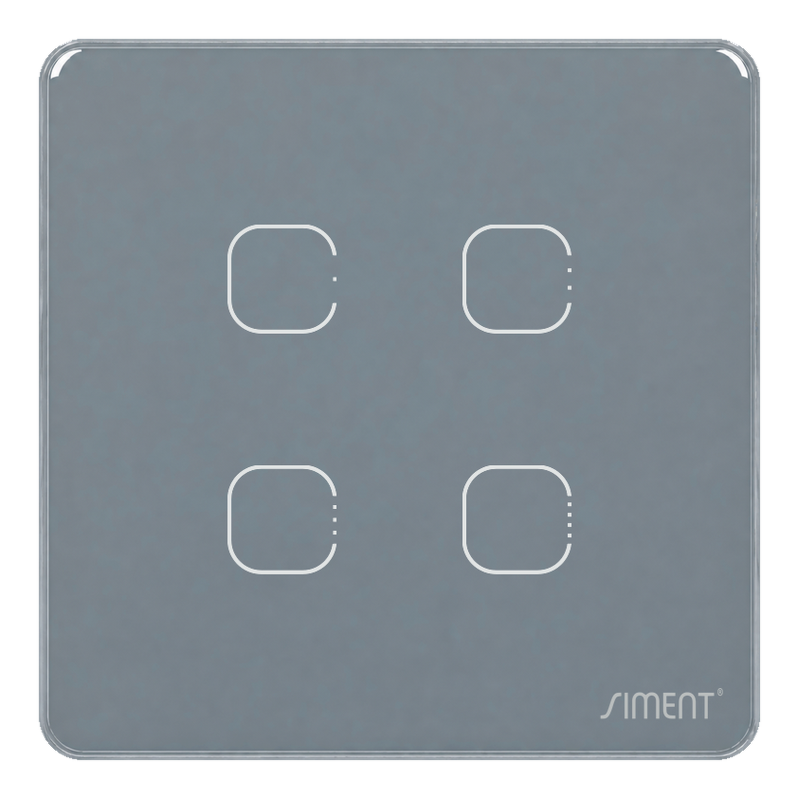 Siment TouchLight Curved 4G Zigbee Touch Switch, Grey, 4G · Curved glass, product view