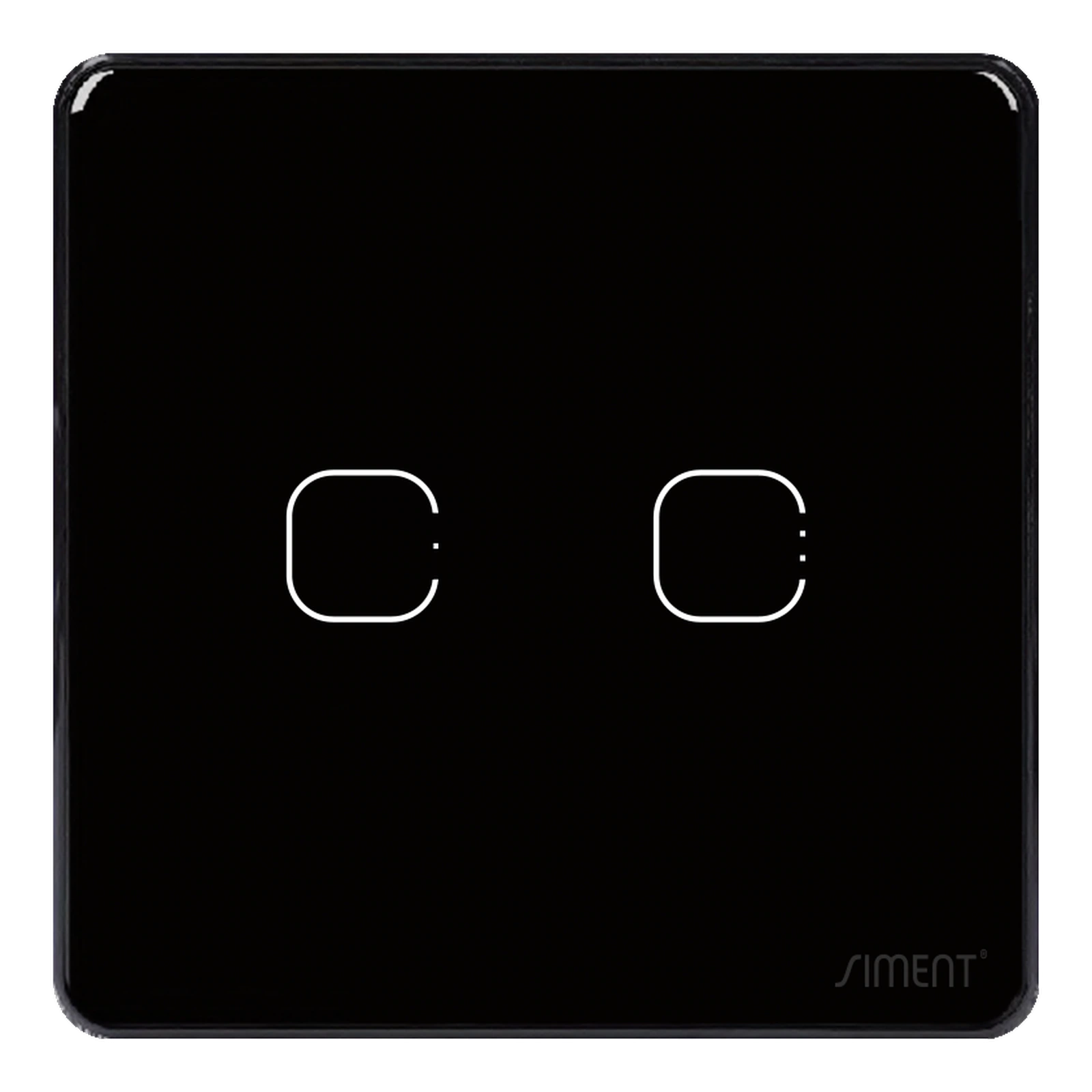 Siment TouchLight Curved Full Glass Frame 2G, Black, product view