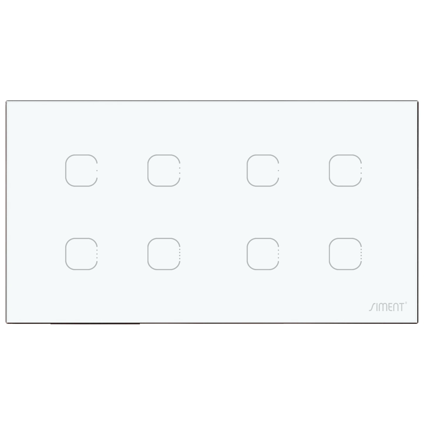 Siment TouchLight Full Glass Frame 4G4G, White, 4G+4G, product view