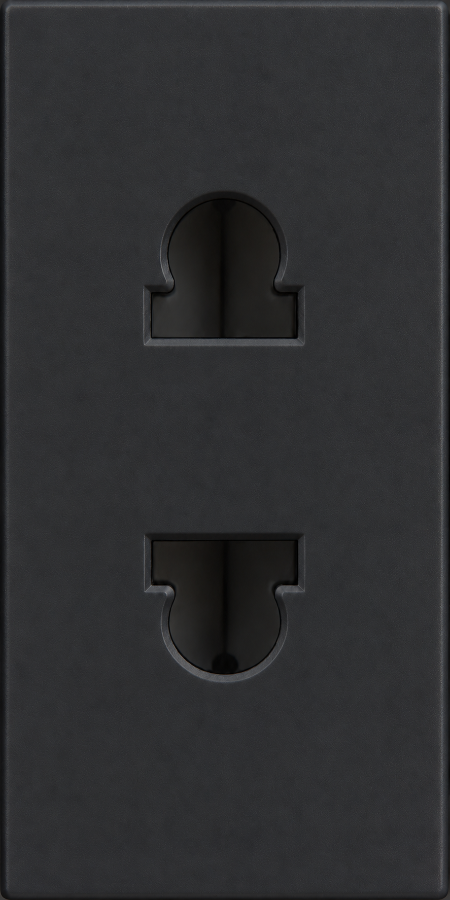 Siment TouchLight Multifunction Socket Module 1/2, Black, 1/2 · Multifunction mains socket, product view