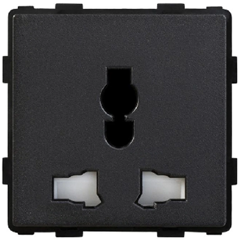 Siment TouchLight Universal Socket Module, Black, product view