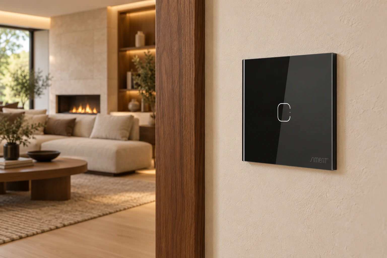Siment TouchLight Wi-Fi Switch 1 Gang — Black